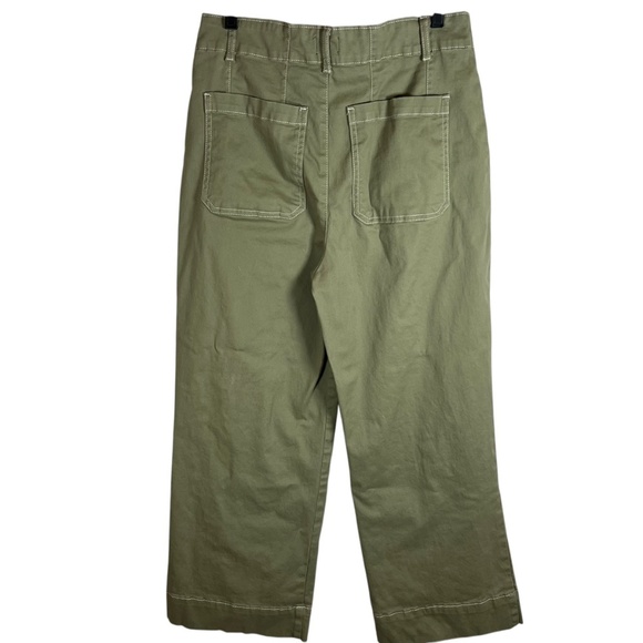 Telluride Clothing Co. Olive Green Cropped Pants Size 12 - Picture 6 of 8